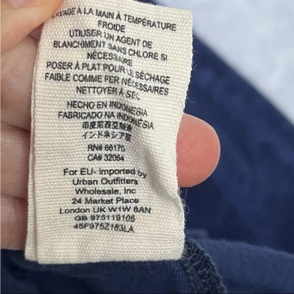 Free People Blue Boho Lady Jane Lace Trim Keyhole Skater XS Mini Dress EUC - Picture 11 of 12